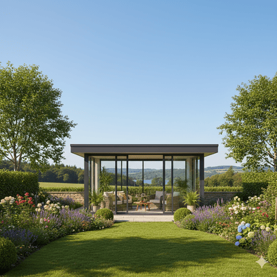 Wireless hybrid alarm installation for garden shed with existing system